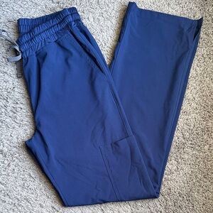 Women's Scrub Pants Navy Drawstring Jogger Pants with Side Pockets